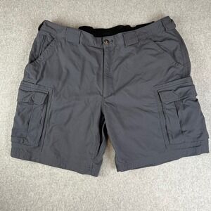 Duluth Trading Co Cargo Shorts Gray 2XL Tactical Outdoor Elastic Waist Gorpcore